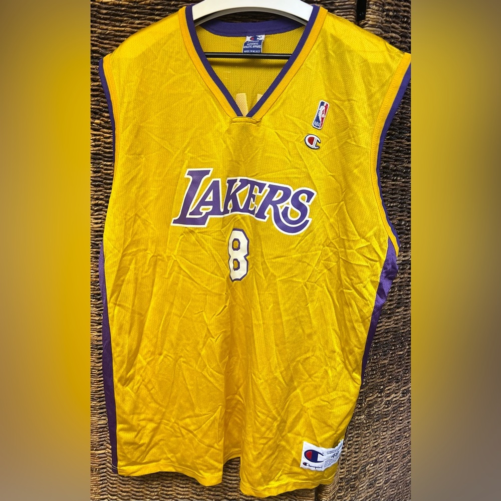 Champion - Kobe Bryant, #8, Yellow Lakers Basketball Jersey,‎ XLarge